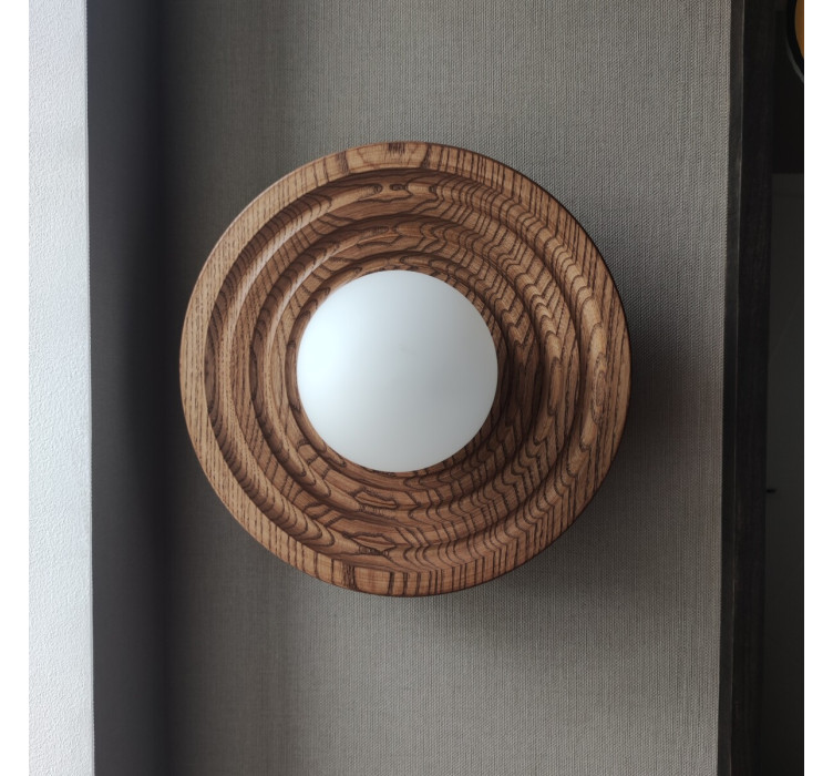 Бра лофт на стіну з ясеню Орбіт2 (Walnut)7